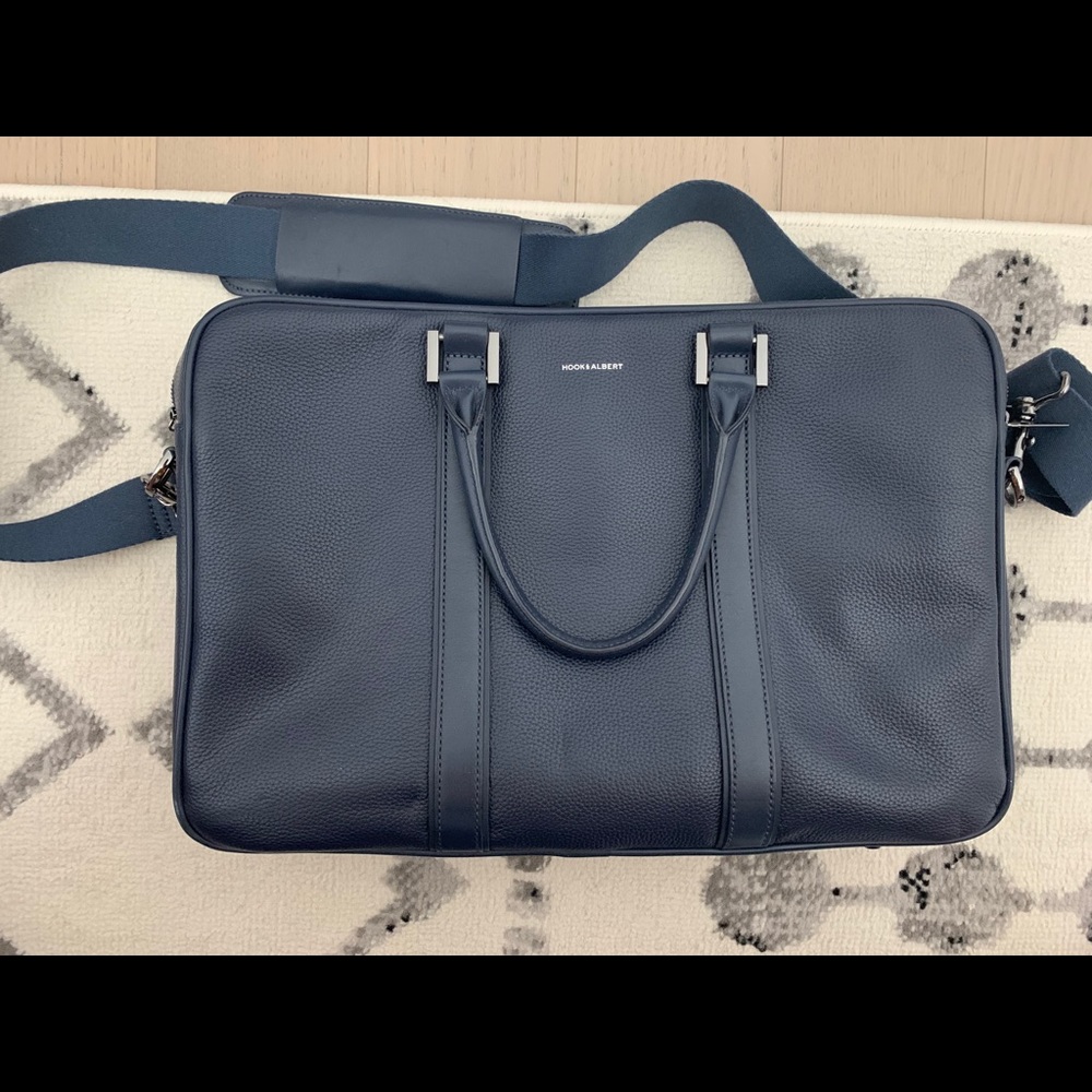 Hook and Albert leather briefcase
